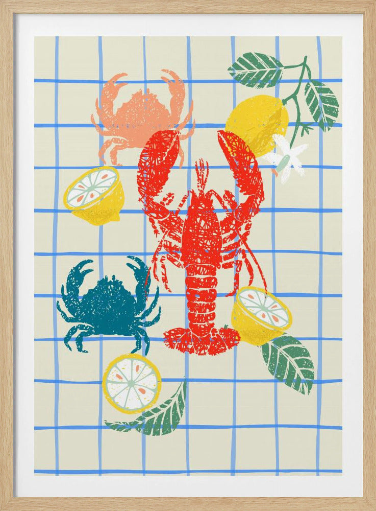 Lobster and lemons | Poster