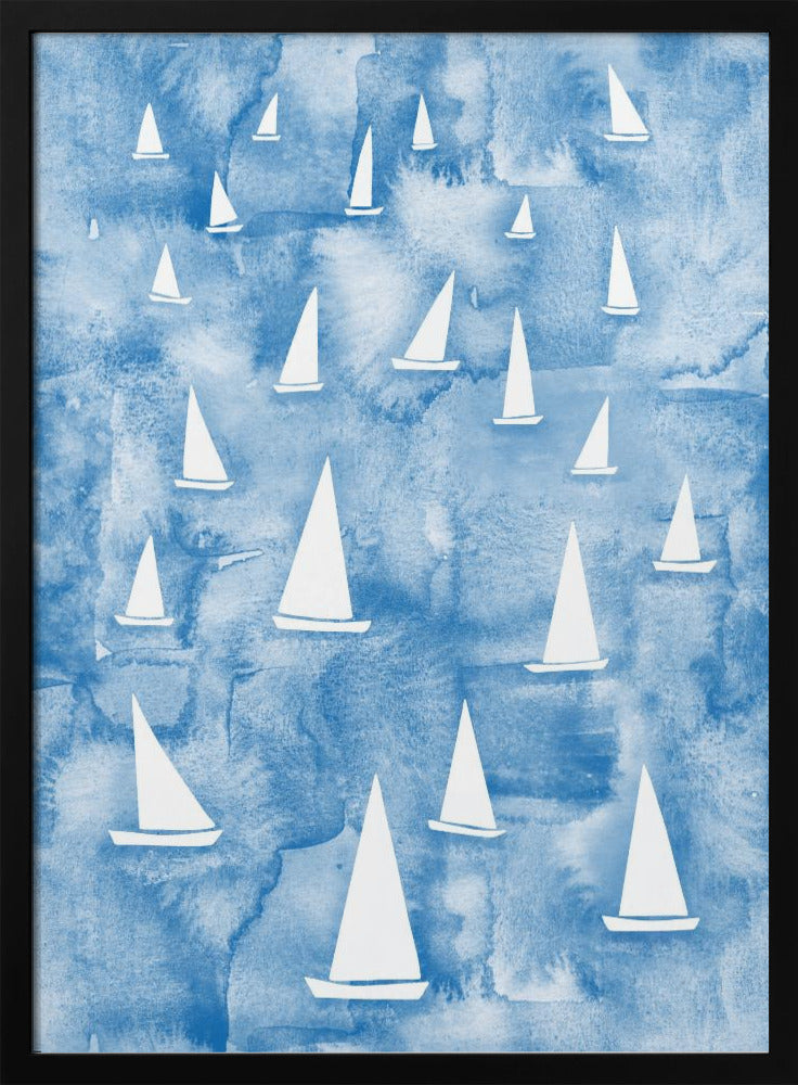 White Sail Boats | Poster