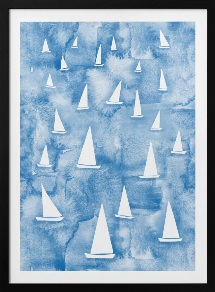 White Sail Boats | Poster