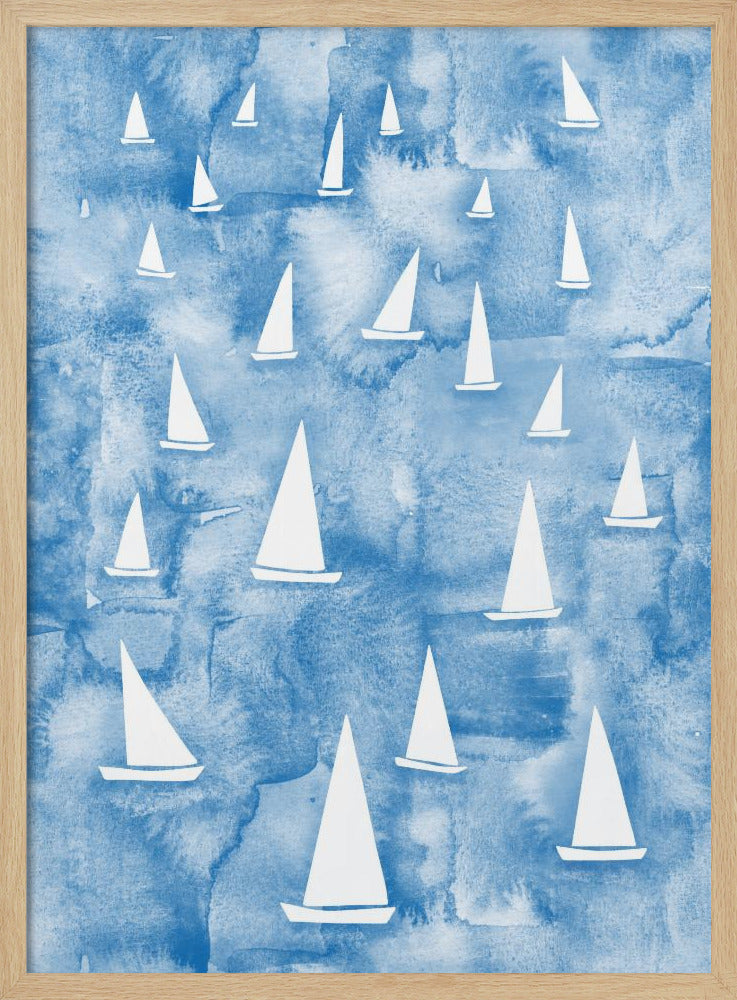 White Sail Boats | Poster