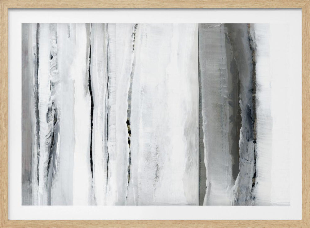 Vertical Strokes In Monochromatic Tones | Poster