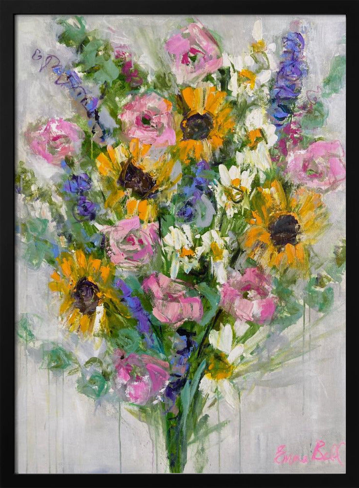 Vibrant Sunflowers Bouquet | Poster