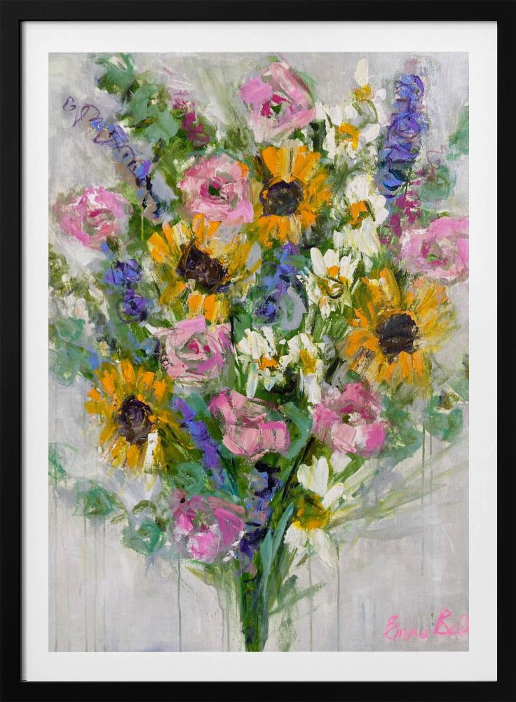 Vibrant Sunflowers Bouquet | Poster