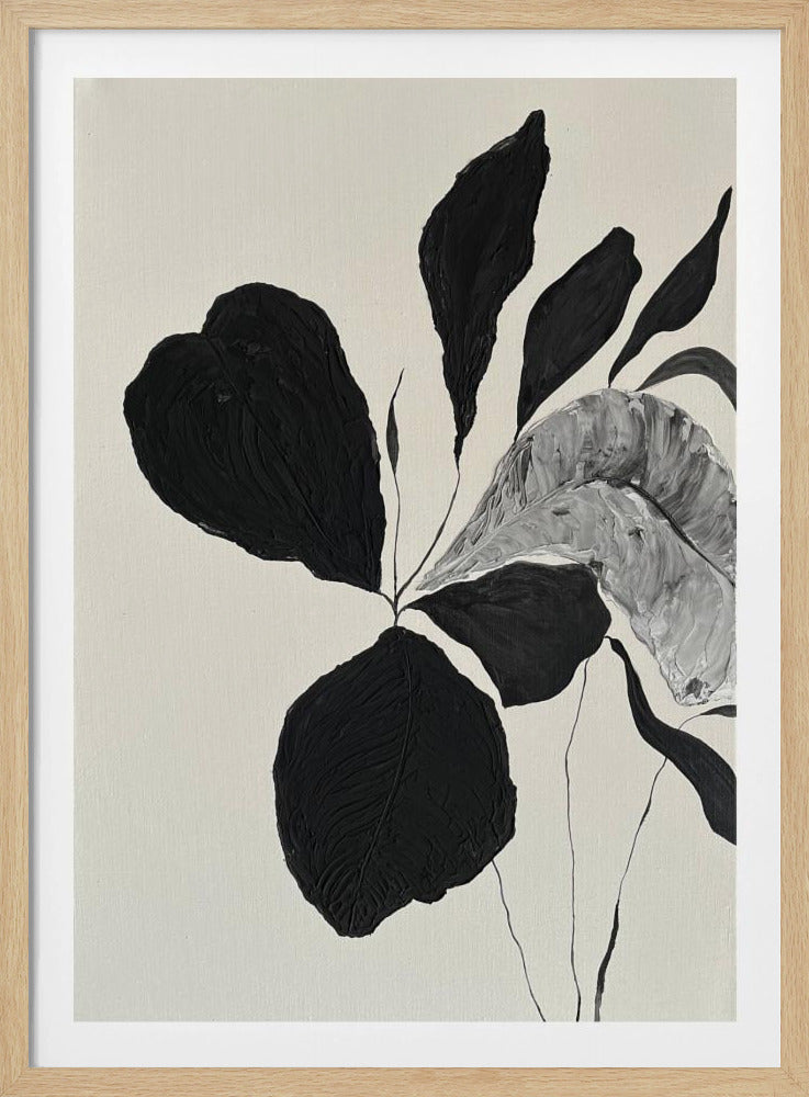 Monochrome Leaves | Poster