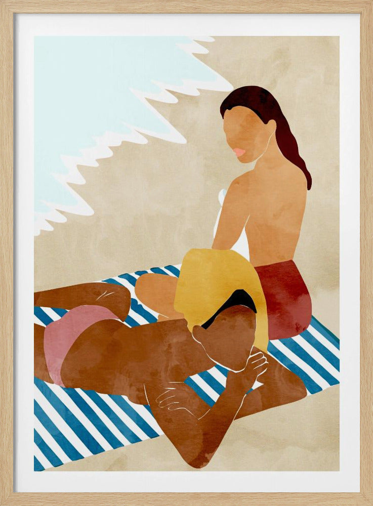 Minimalist Beach Scene | Poster