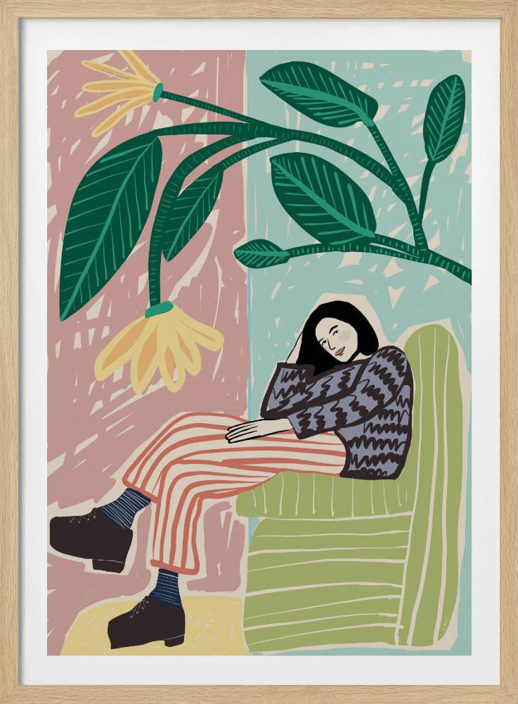Woman resting | Poster