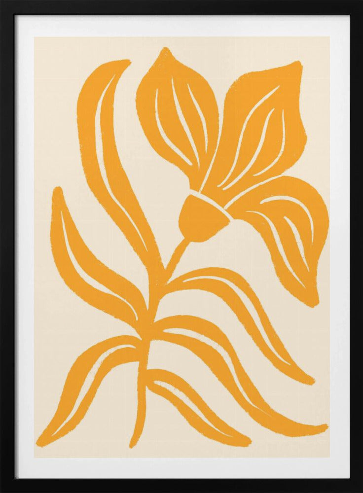 Abstract Yellow Stylized Tulip | Poster