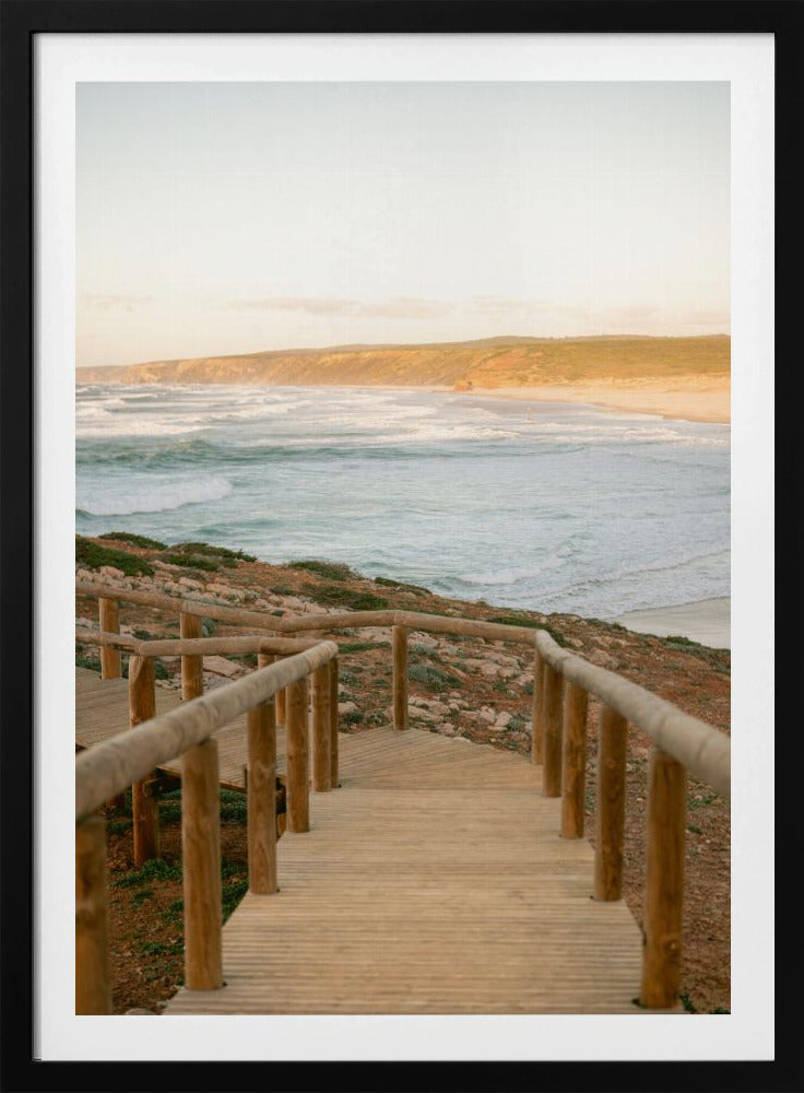 Serene Coastal Landscape At Sunset | Poster