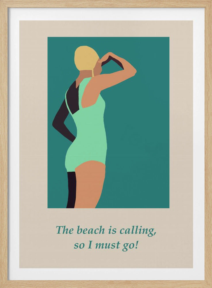 Vintage swimmer poster | Poster