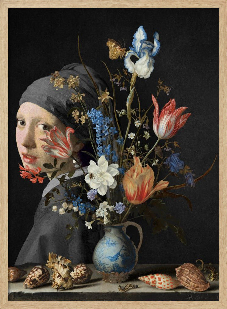 Girl With a Pearl Earring - Behind a Wan Li Vase Edition | Poster