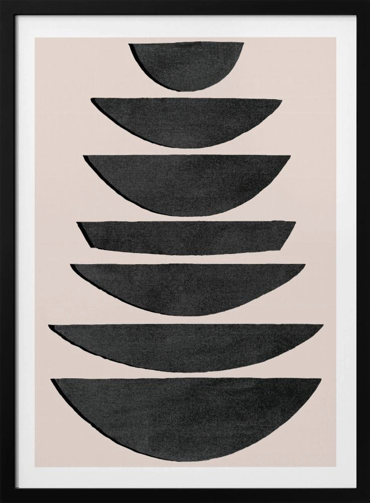 Stacked Black Semi Circles | Poster