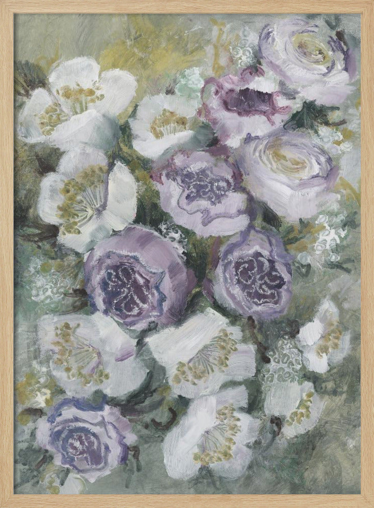 Soft Purple And White Flowers | Poster