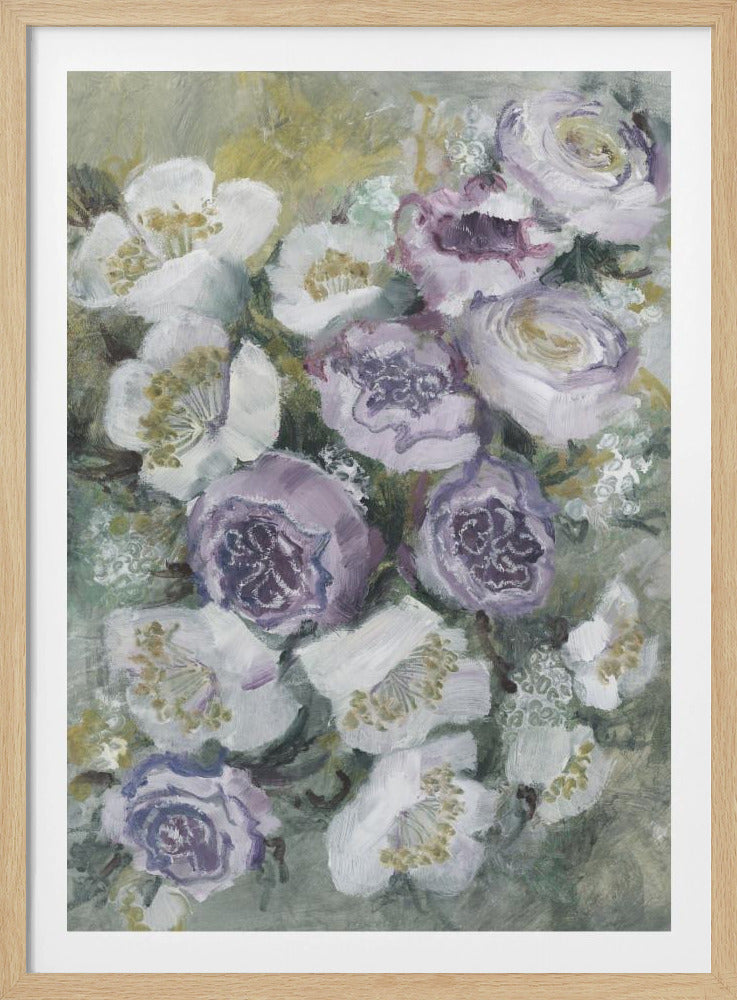 Soft Purple And White Flowers | Poster