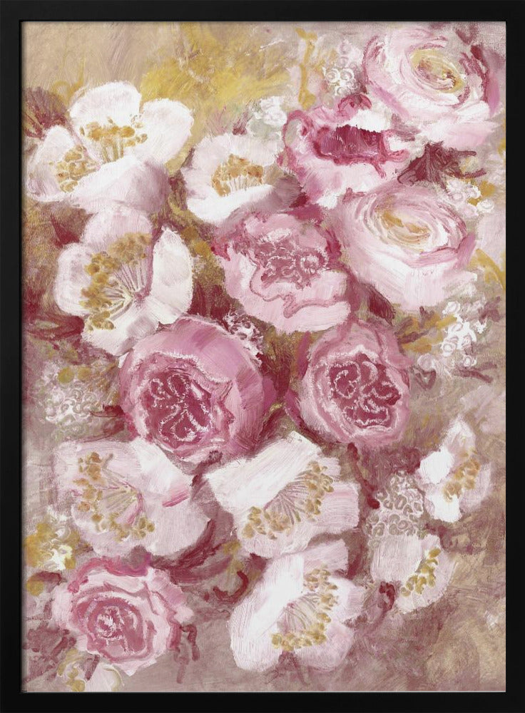 Floral Bouquet With Pink Roses | Poster