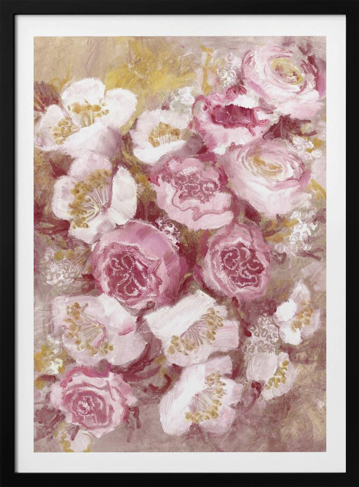 Floral Bouquet With Pink Roses | Poster