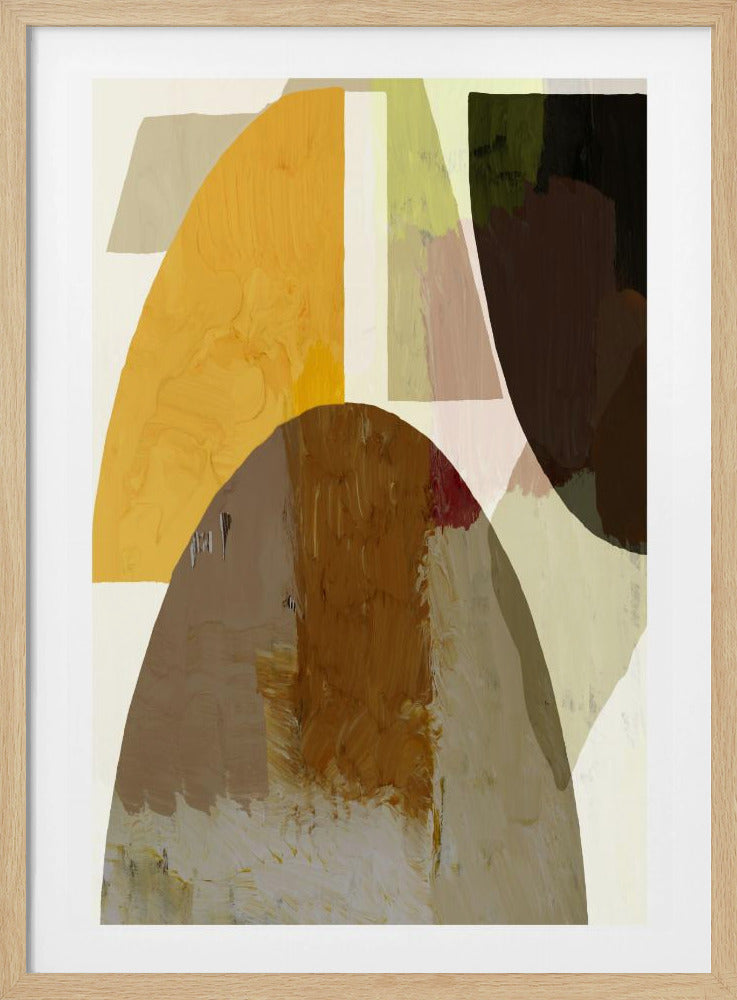 Bold Geometric Shapes In Earthy Tones | Poster
