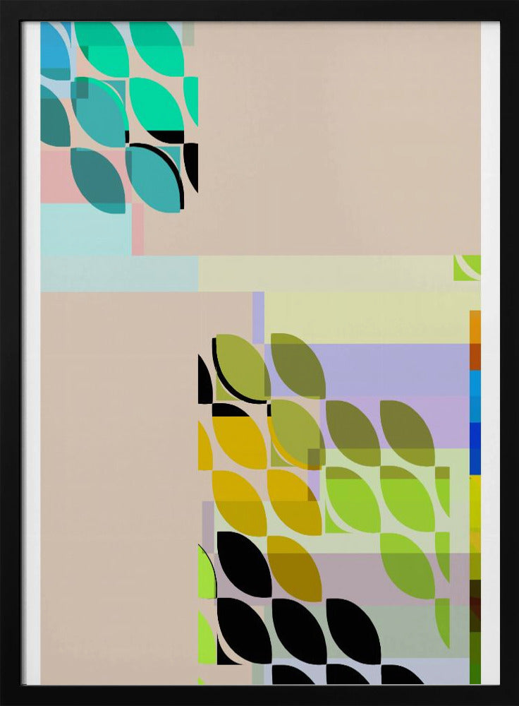 Colorful Leaf Like Shapes | Poster