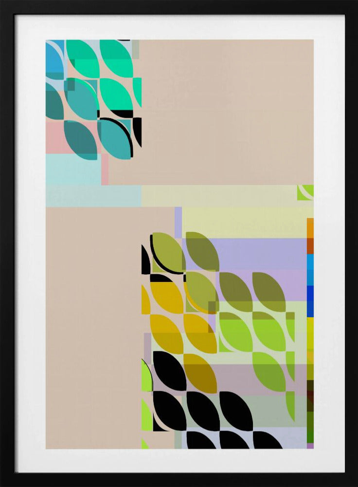 Colorful Leaf Like Shapes | Poster