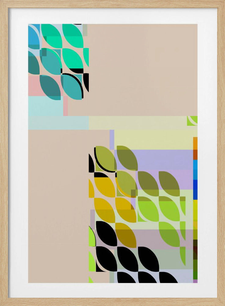 Colorful Leaf Like Shapes | Poster