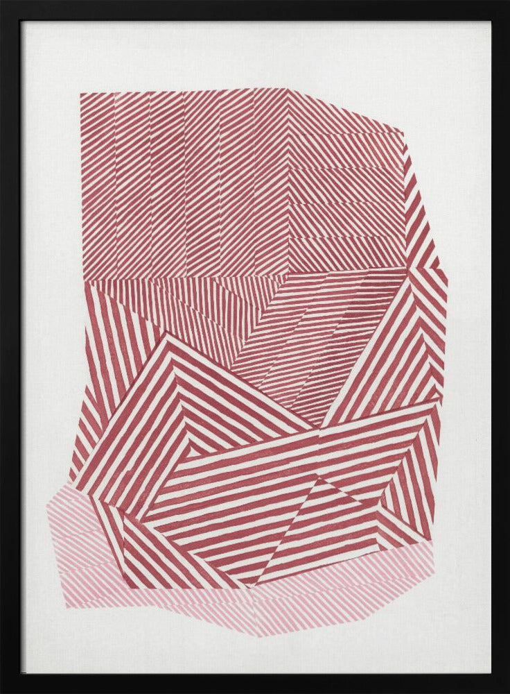 Striped geometric shape | Poster