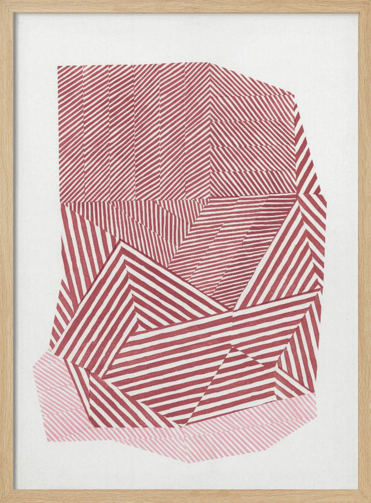 Striped geometric shape | Poster