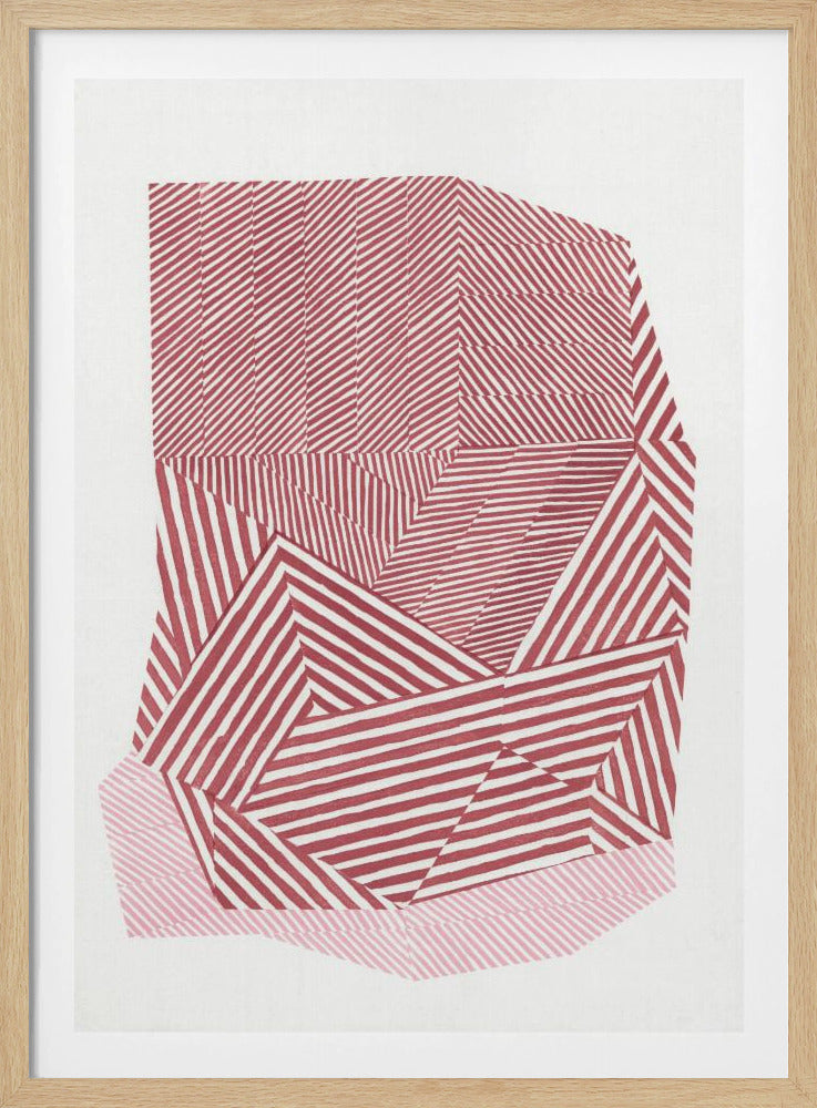 Striped geometric shape | Poster