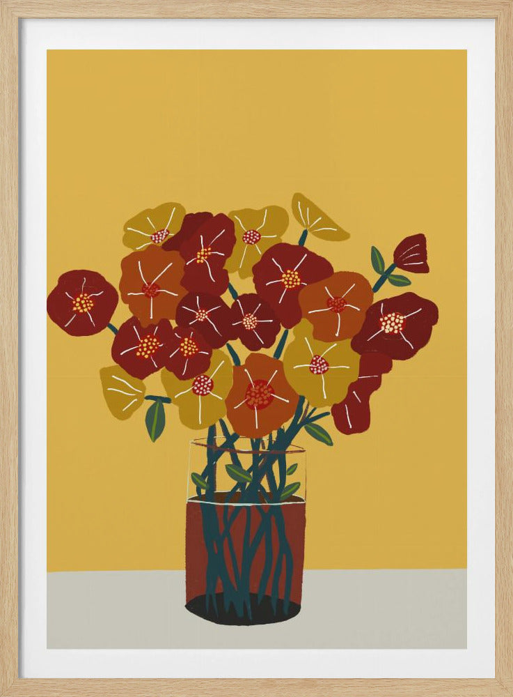 Floral flowers in vase | Poster
