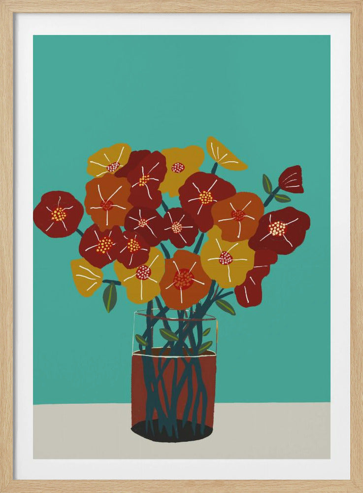 Floral flowers in vase | Poster