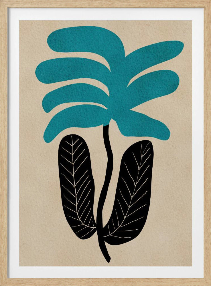 Blue floral flower | Poster