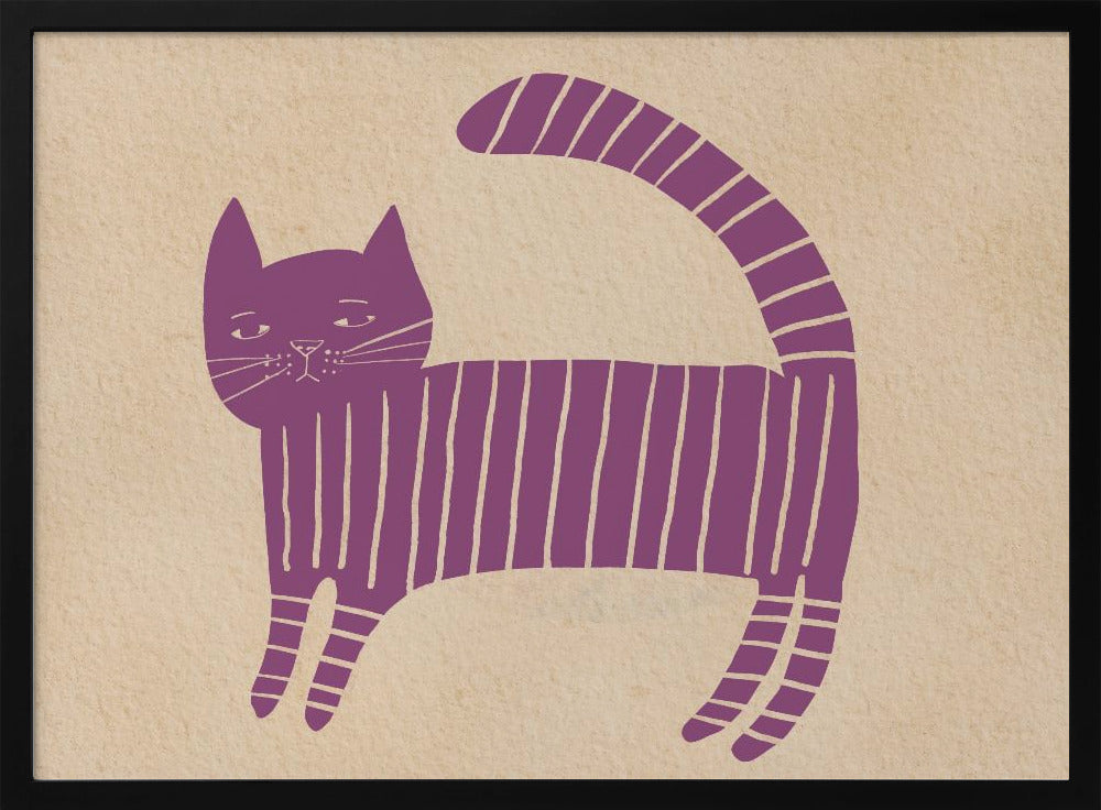 Mauve cat nursery | Poster