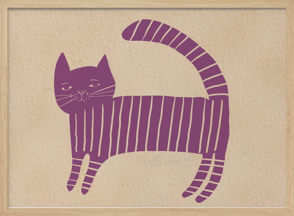 Mauve cat nursery | Poster