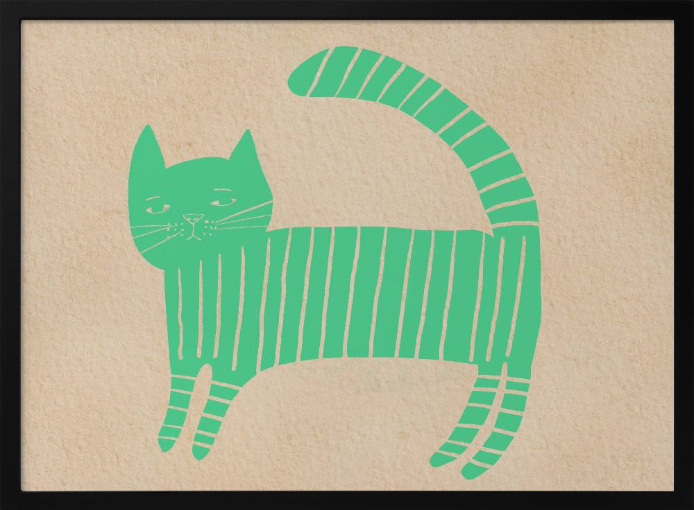 Green cat nursery | Poster