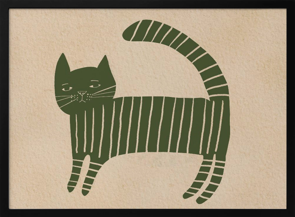 Green cat nursey | Poster