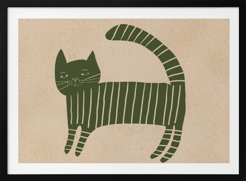Green cat nursey | Poster