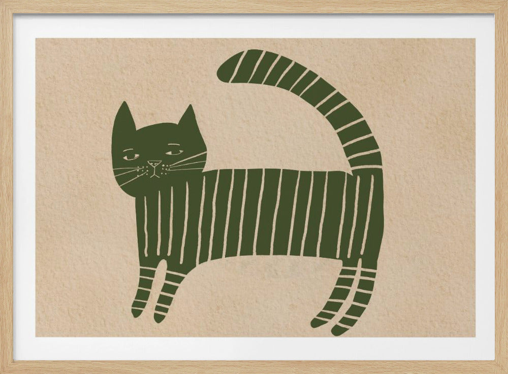 Green cat nursey | Poster