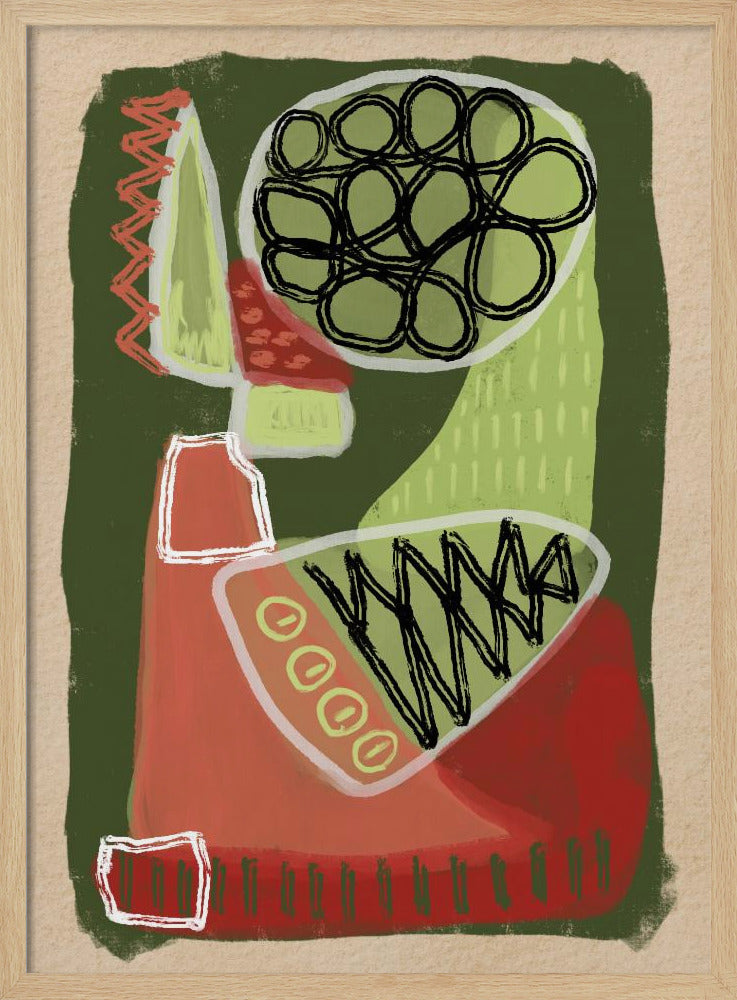 Abstract green and red | Poster