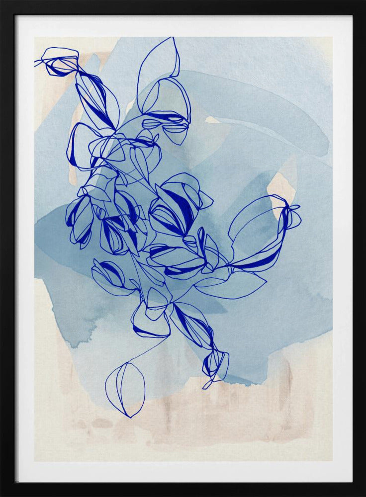 Blue Vine Elegance | Poster
