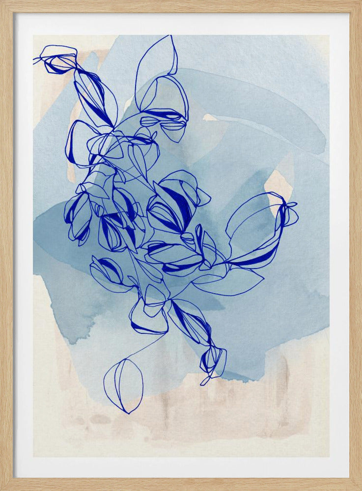 Blue Vine Elegance | Poster