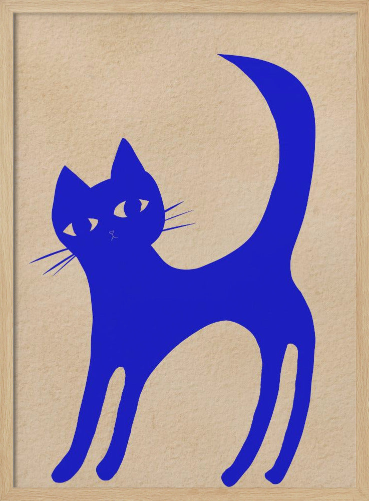 Luminous BLUE cat | Poster