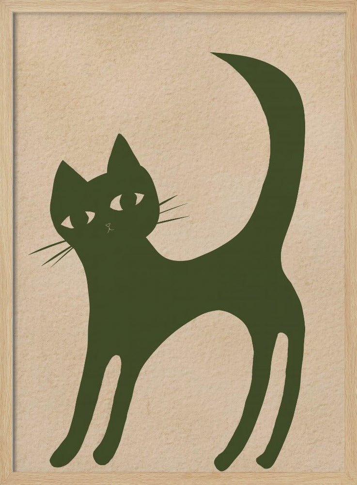 Green cat | Poster