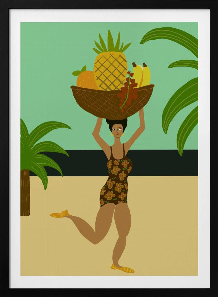 Tropical fruit at the beach | Poster