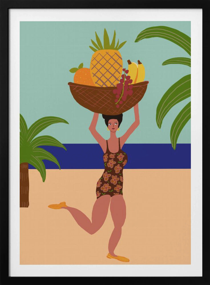 Tropical fruit at the beach | Poster