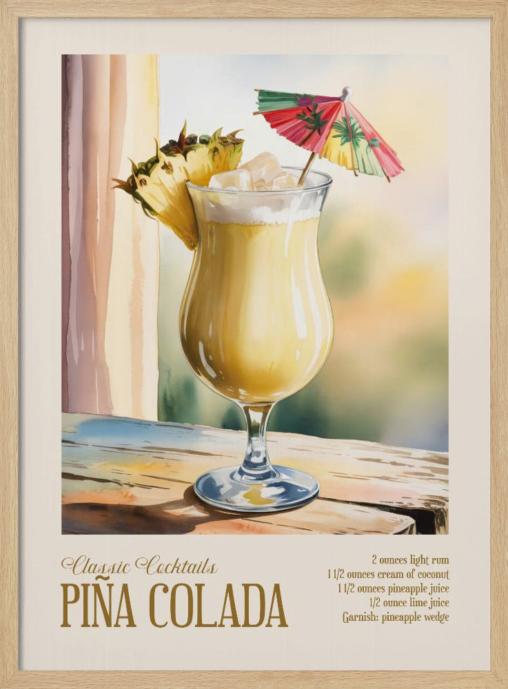 Classic Cocktails - Pina Colada | Poster