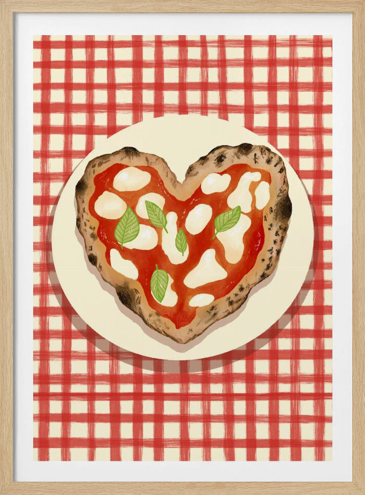 Pizza Heart checked | Poster