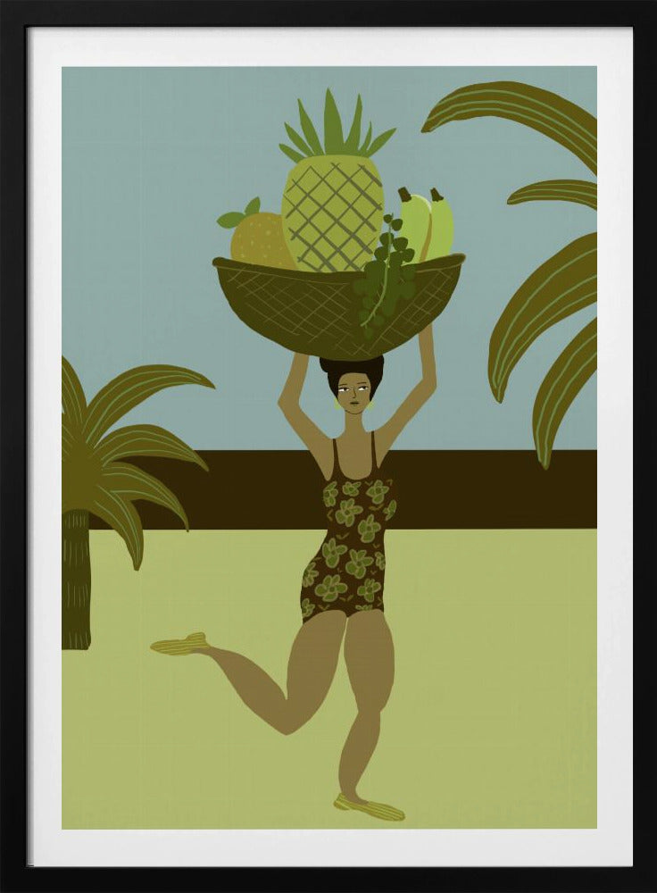 Tropical fruit at the beach | Poster