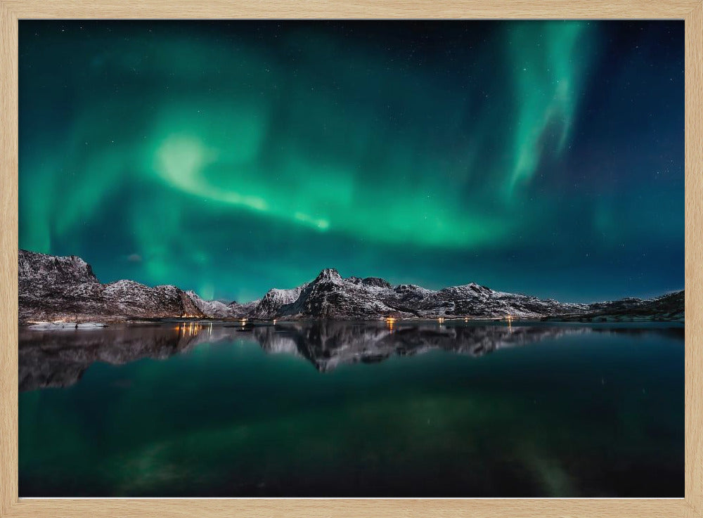 Lofoten Aurora Reflection | Poster