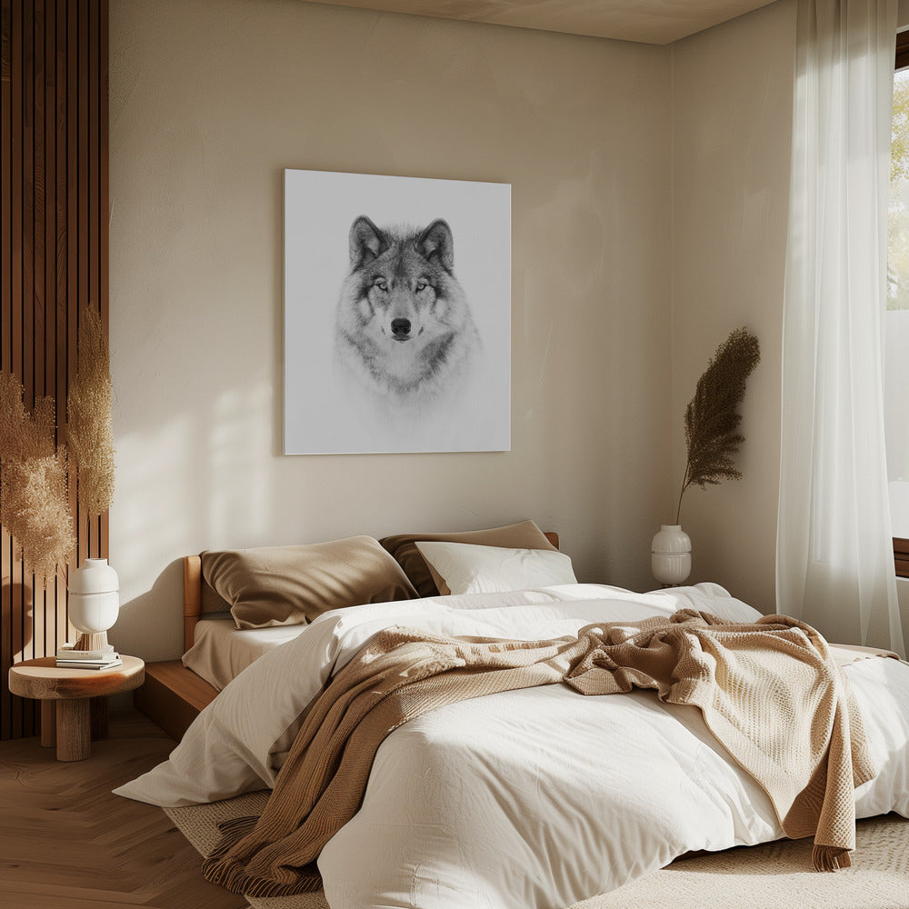 Portrait of a Timber Wolf | Canvas