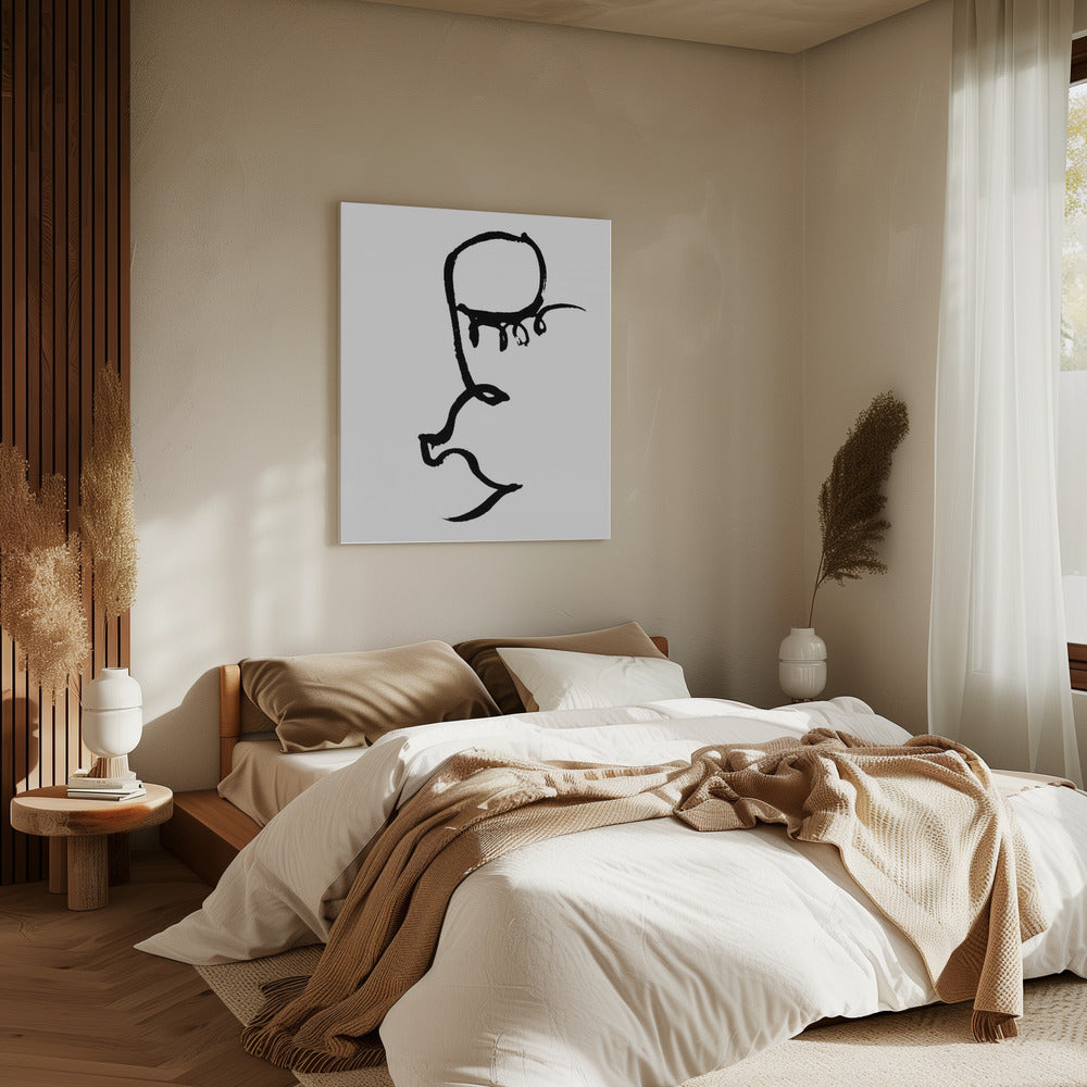 Half Face Black | Canvas