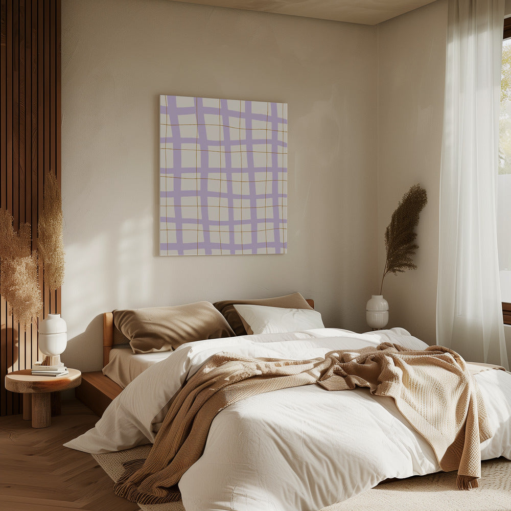 Lilac Grid | Canvas