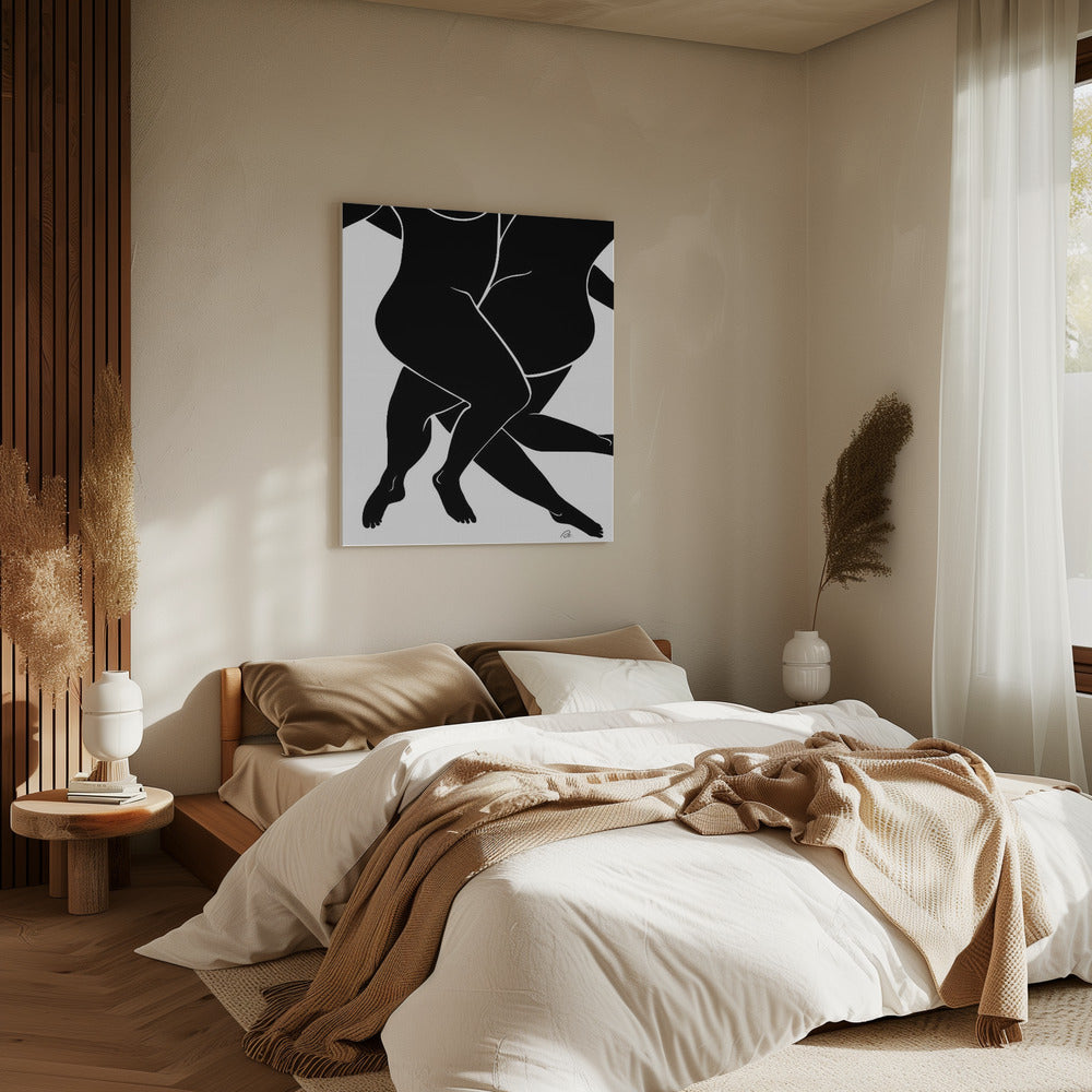 Lovers Black | Canvas